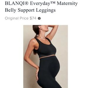 Blanqi everyday maternity belly support leggings in size small.